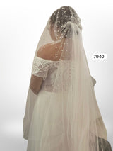 Bridal veil glitter and pearls VL7940