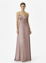 Vestido largo saten GP1441B