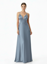 Vestido largo saten GP1441B