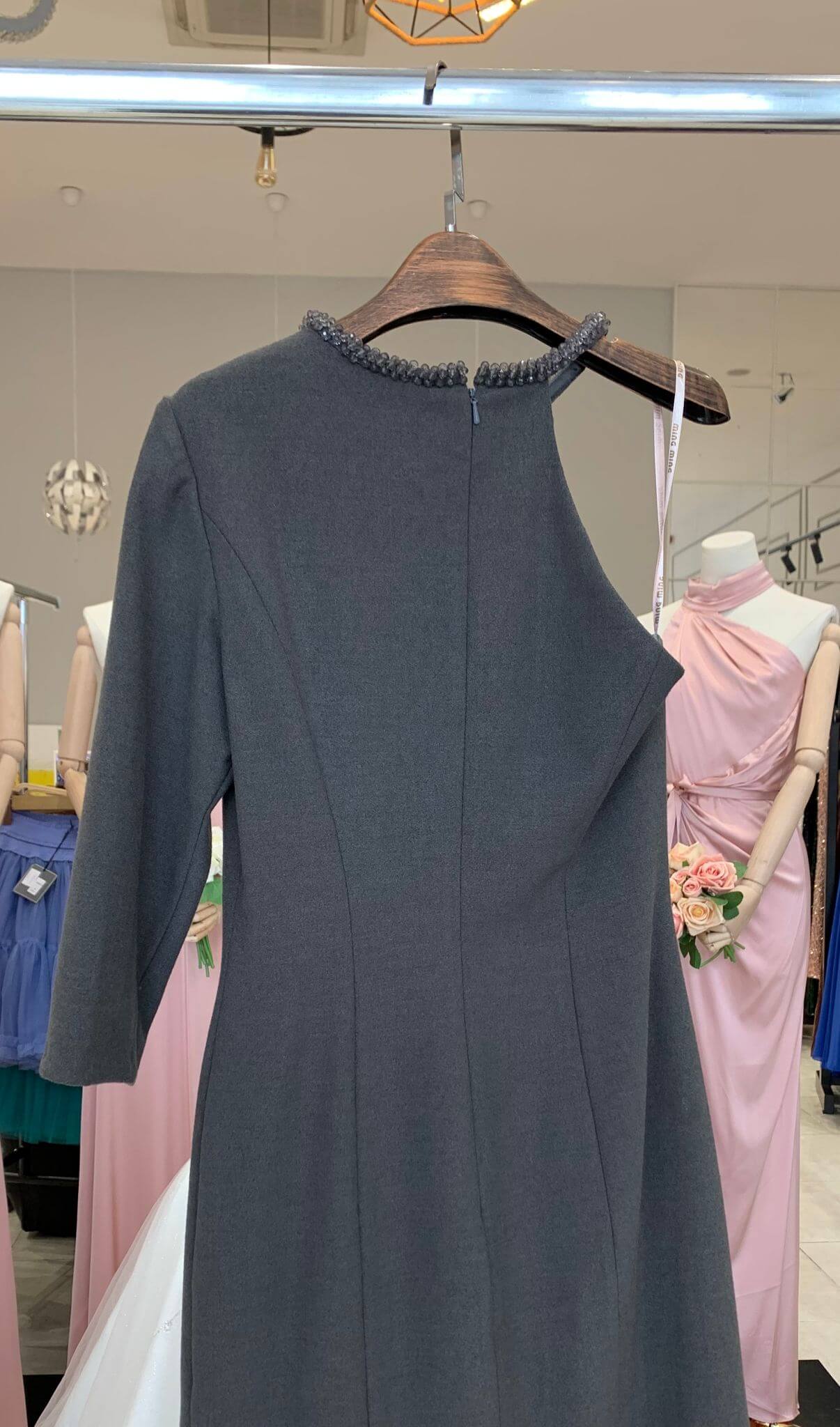 Long one sleeve dress MM07 