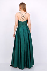 Long satin dress 9372