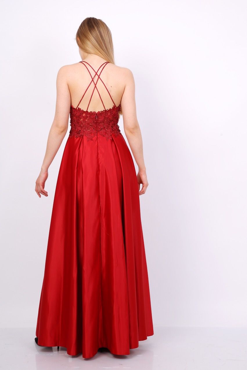 Long satin dress 9372