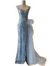 Long glitter dress F8056