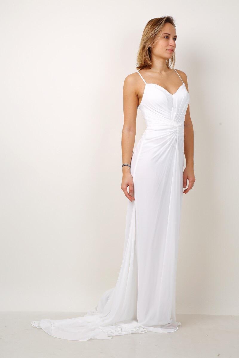 Vestido largo blanco F8042