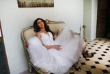 Vestido corto de tul D3812