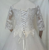 Wedding dress with train T3954