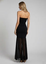 Vestido largo con brillo 578196