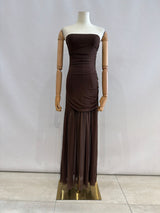 Vestido largo con brillo 578196