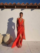 Vestido largo con brillo 517150