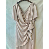 Plus size satin dress R1855