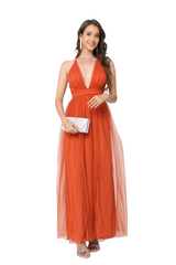 Vestido largo tul 17924