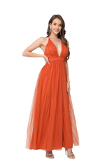 Vestido largo tul 17924