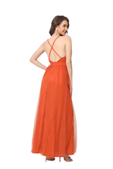 Vestido largo tul 17924