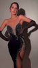 Bandage dress with rhinestones 613321