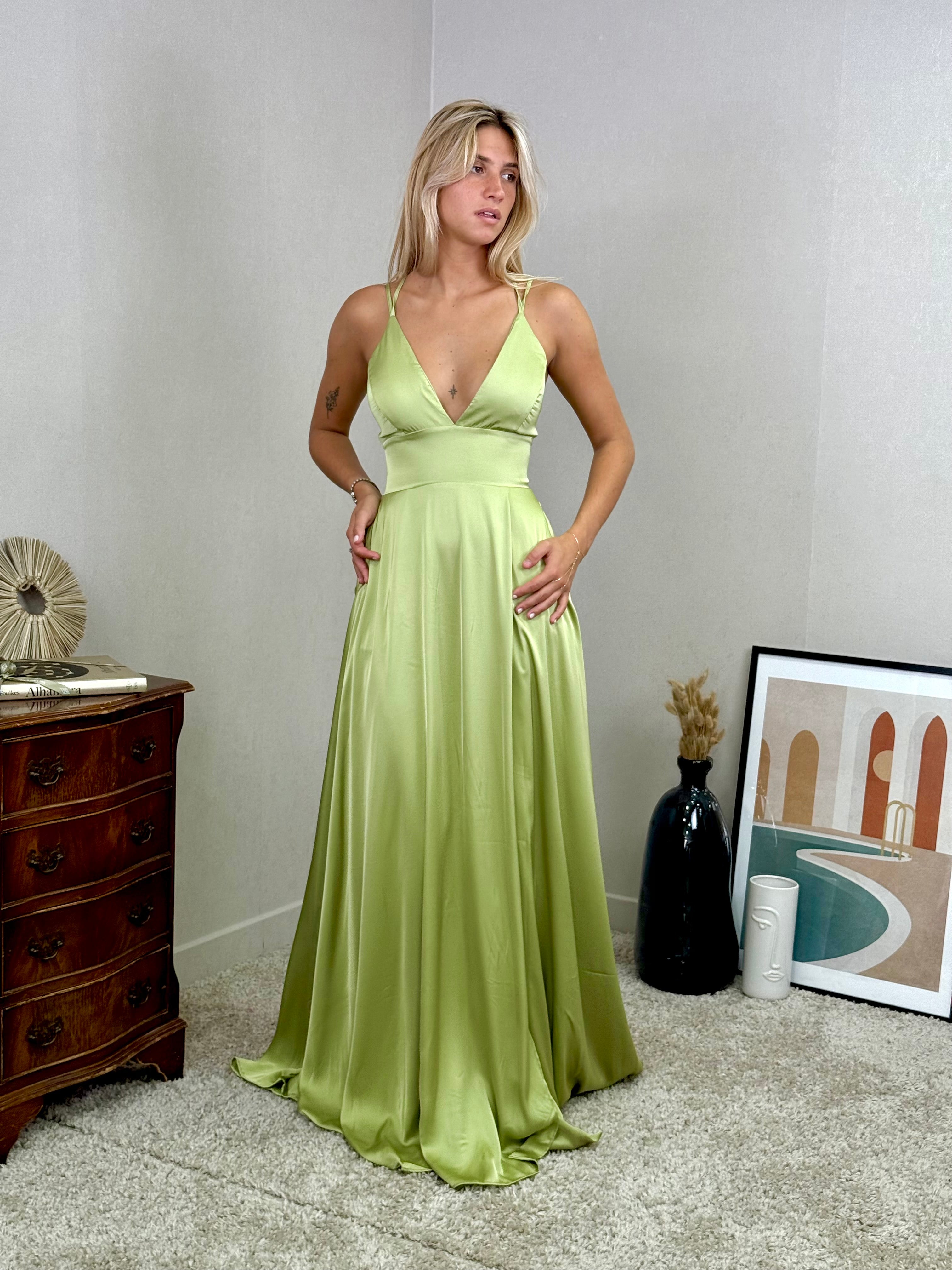 Vestido saten 22389