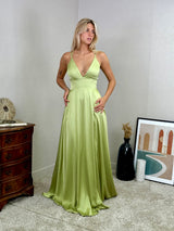 Satin dress 22389