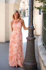 Vestido largo estampado 25130