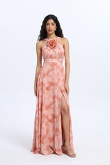 Vestido largo estampado 25130