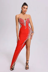 Bandage dress with rhinestones 613321
