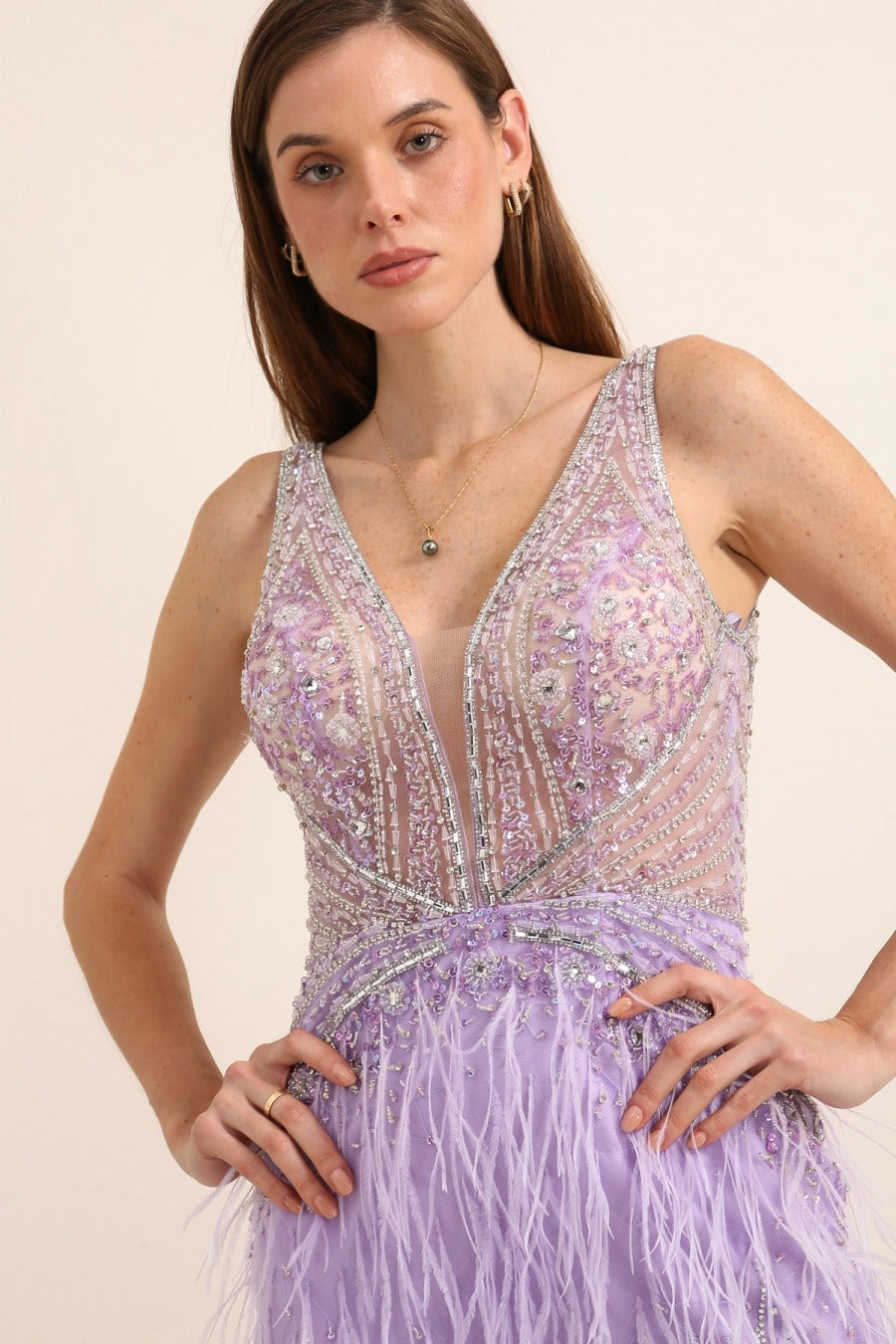 Vestido de pedrería 879002
