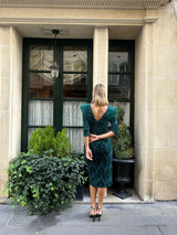 Vestido midi de terciopelo 22339-2
