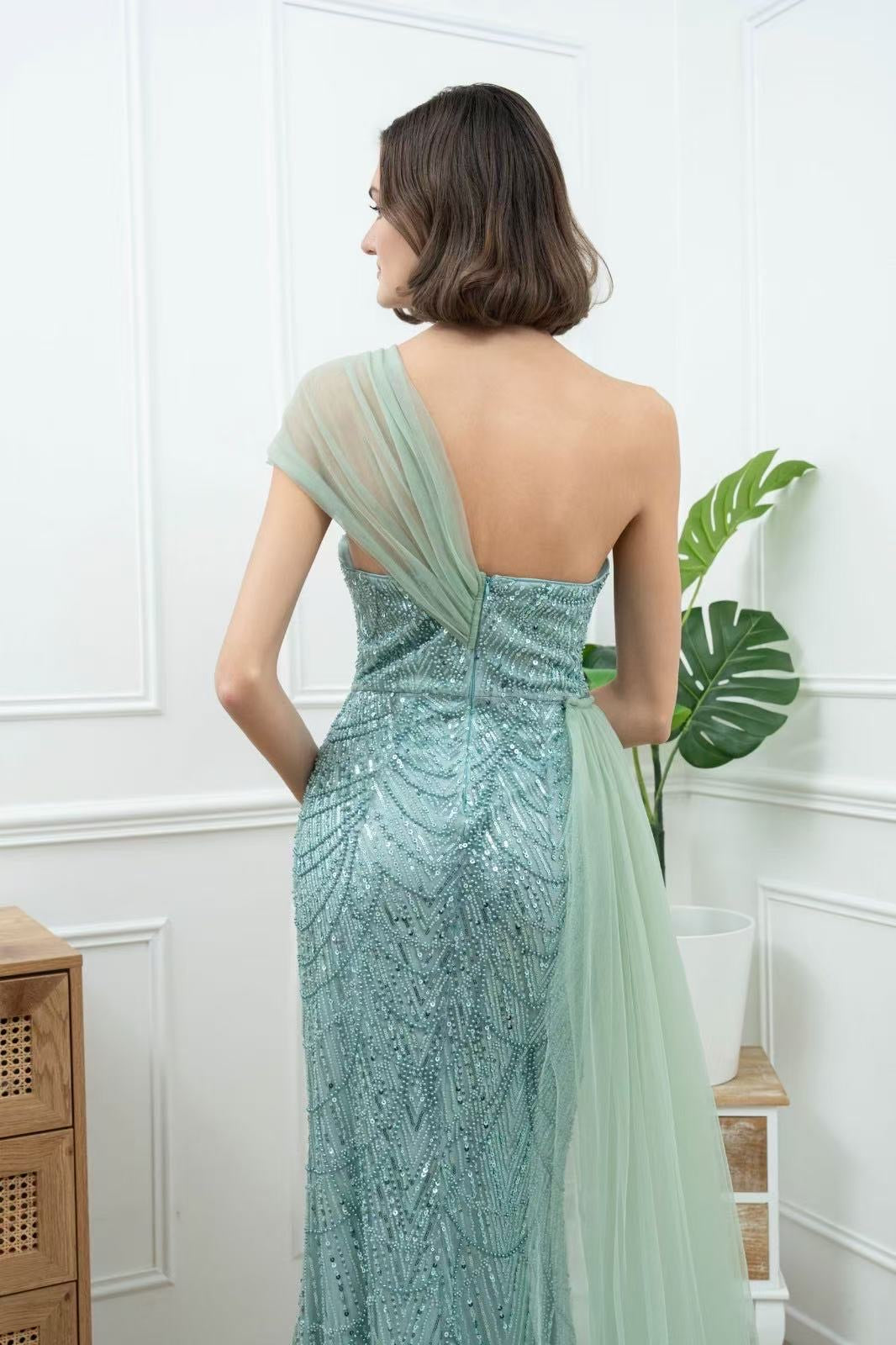 Vestido largo de pedredia 512332