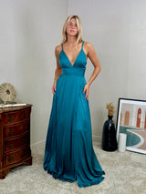 Satin dress 22389