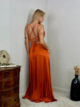Satin dress 22389