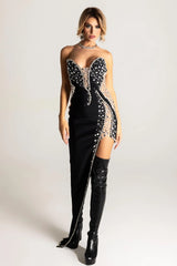 Bandage dress with rhinestones 613321