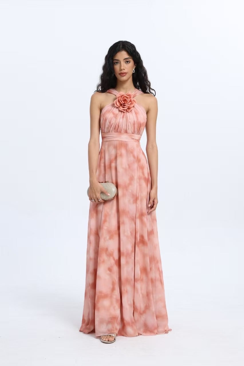 Vestido largo estampado 25130