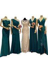 Petrol green bridesmaids dresses