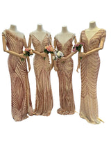Bridesmaid dresses in champagne