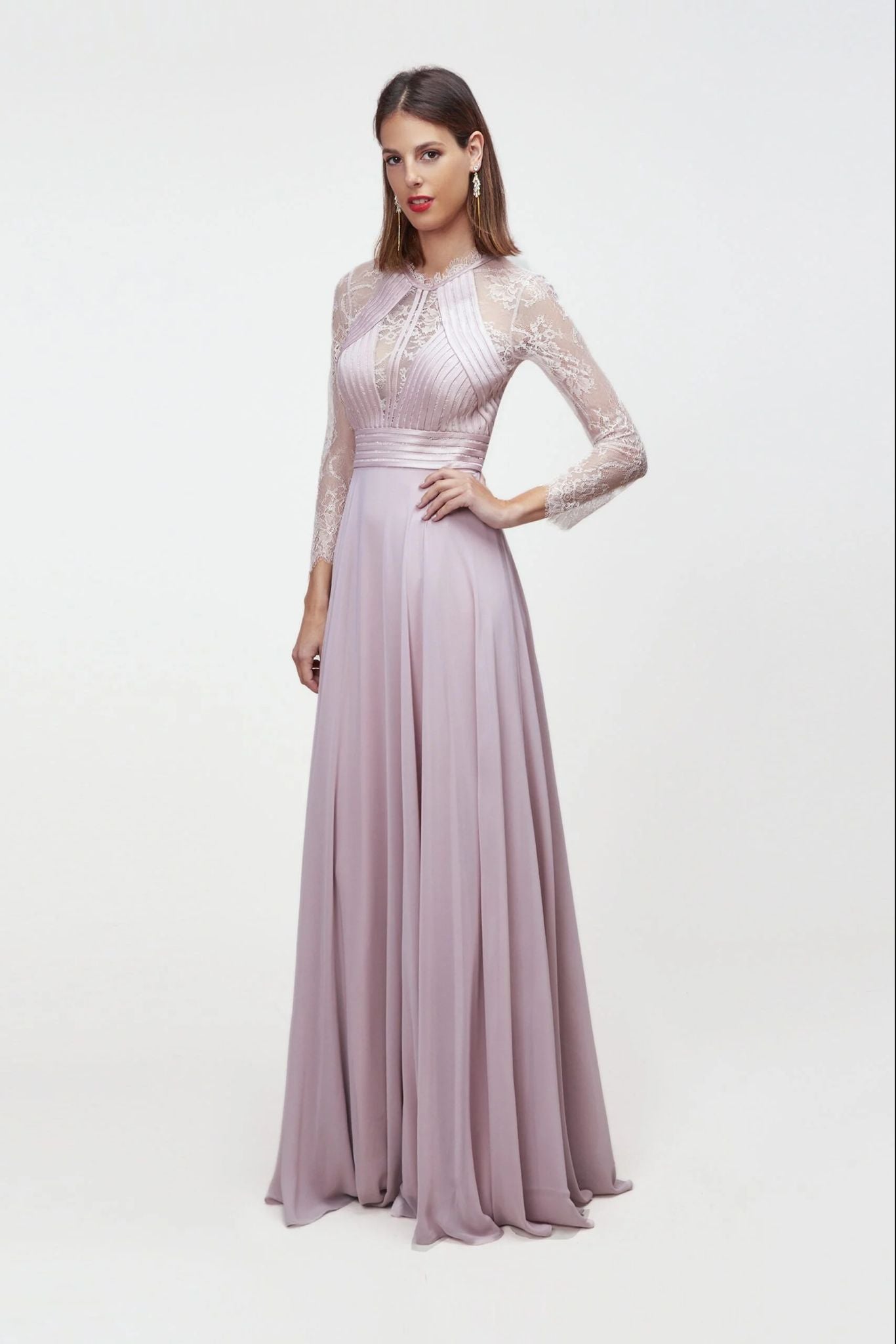 Long dress with sleeves 21096
