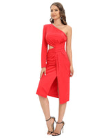 Vestido midi saten 22337-2