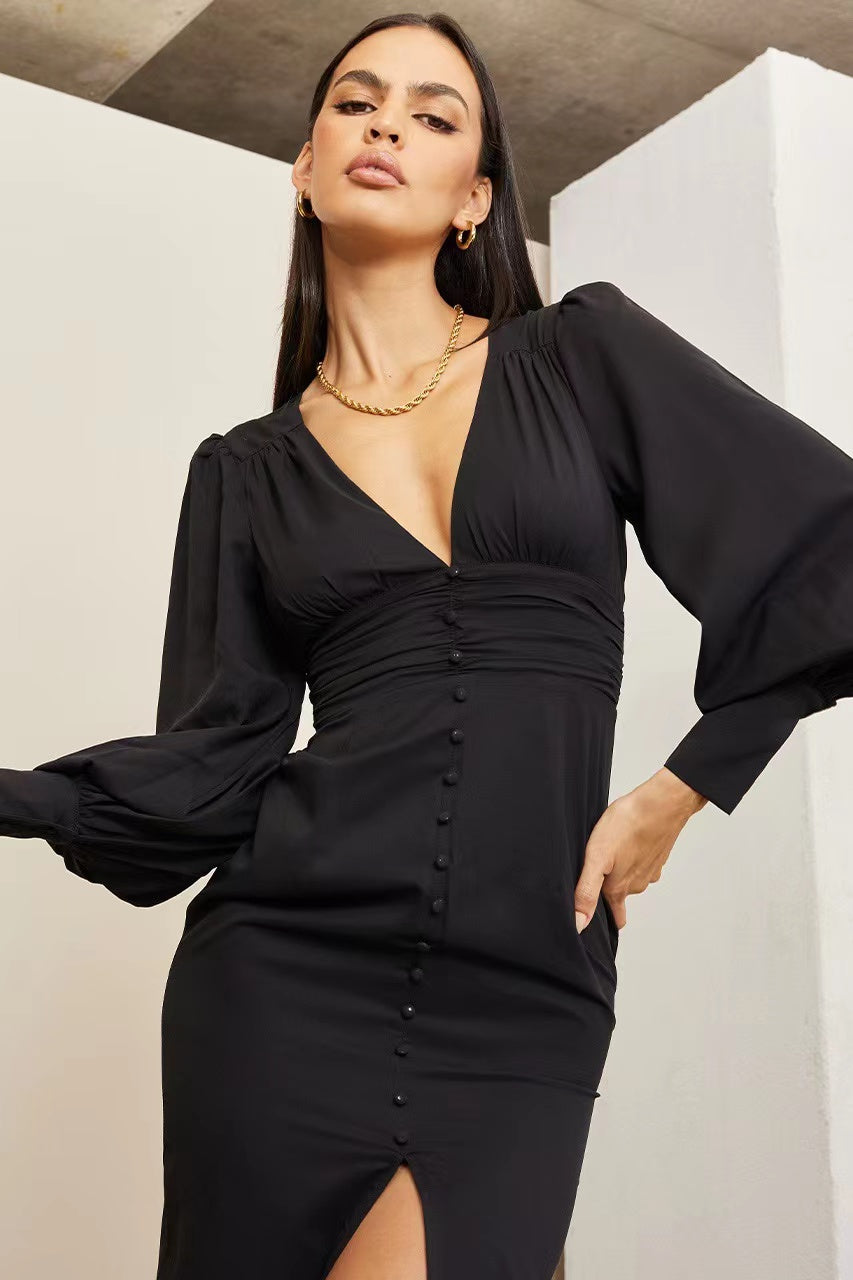 Vestido midi con manga 516015