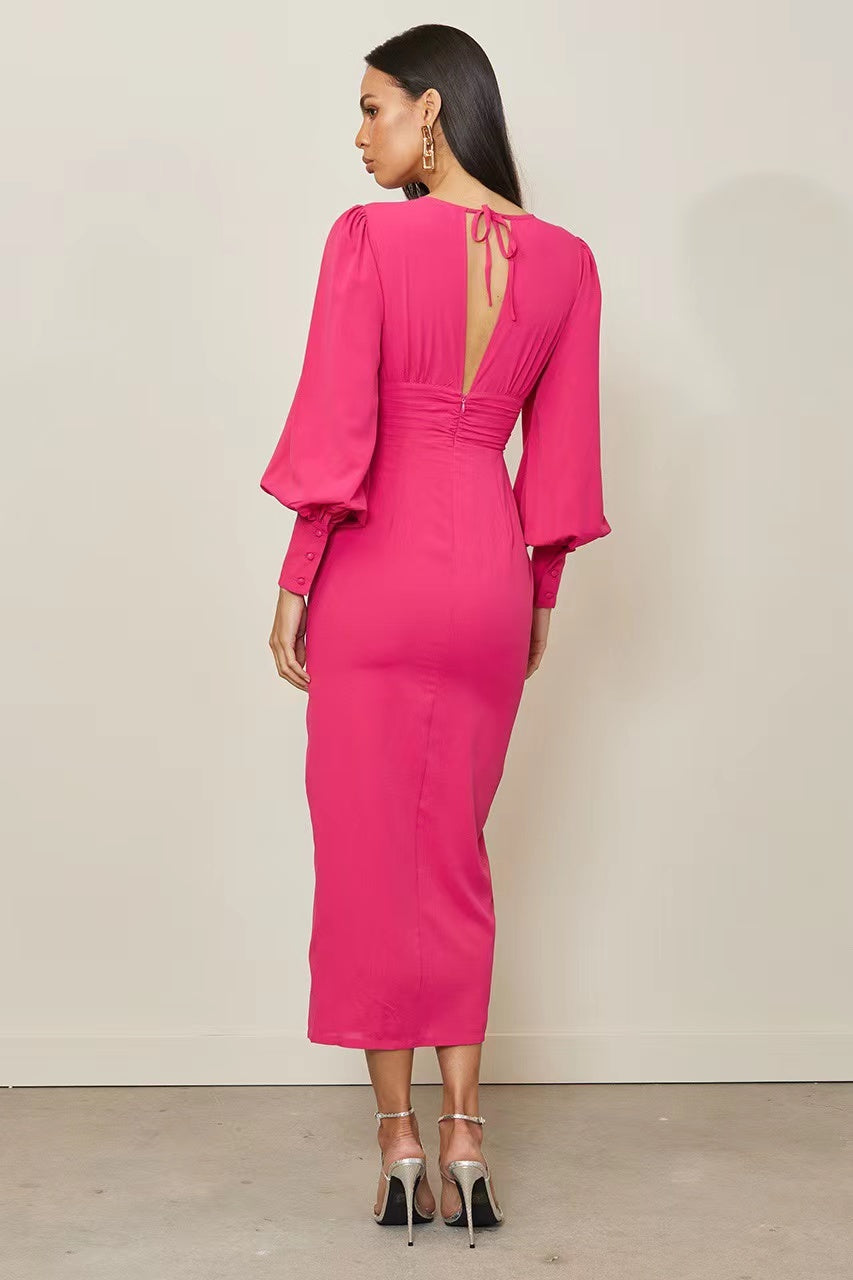 Vestido midi con manga 516015