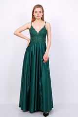 Long satin dress 9372