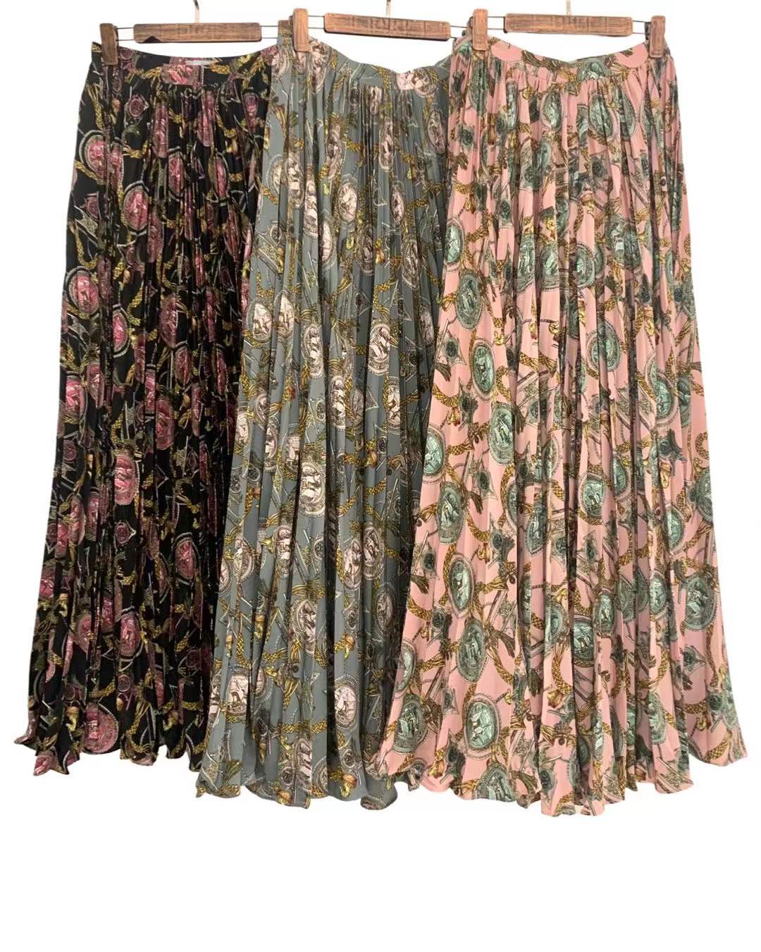 PRINTED PLEATED SKIRT Z221-1