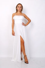 Long white dress H2107