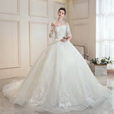 Wedding dress with train T3954