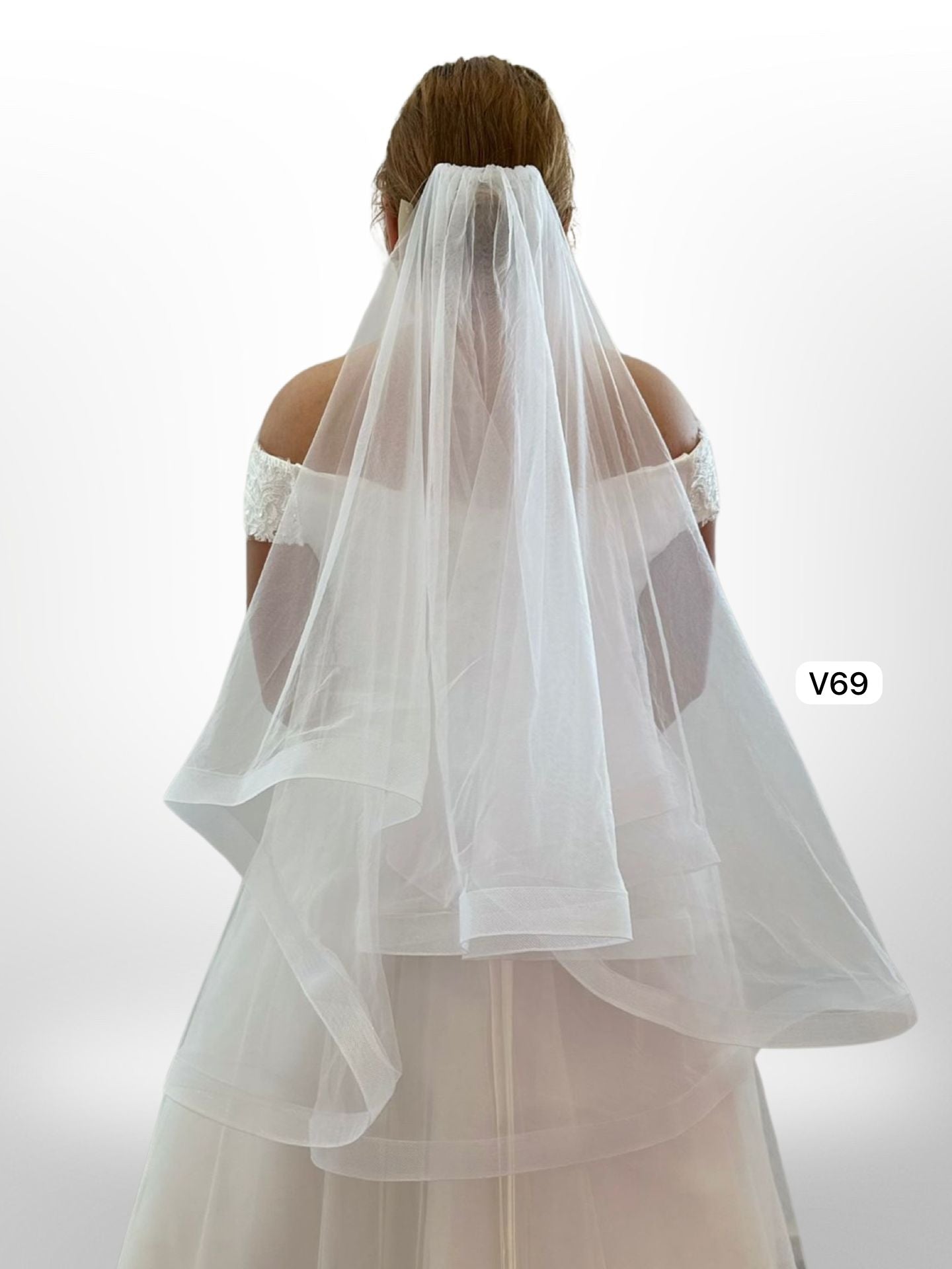 Short wedding veil V69