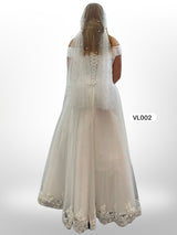 Veil with pearls VL002